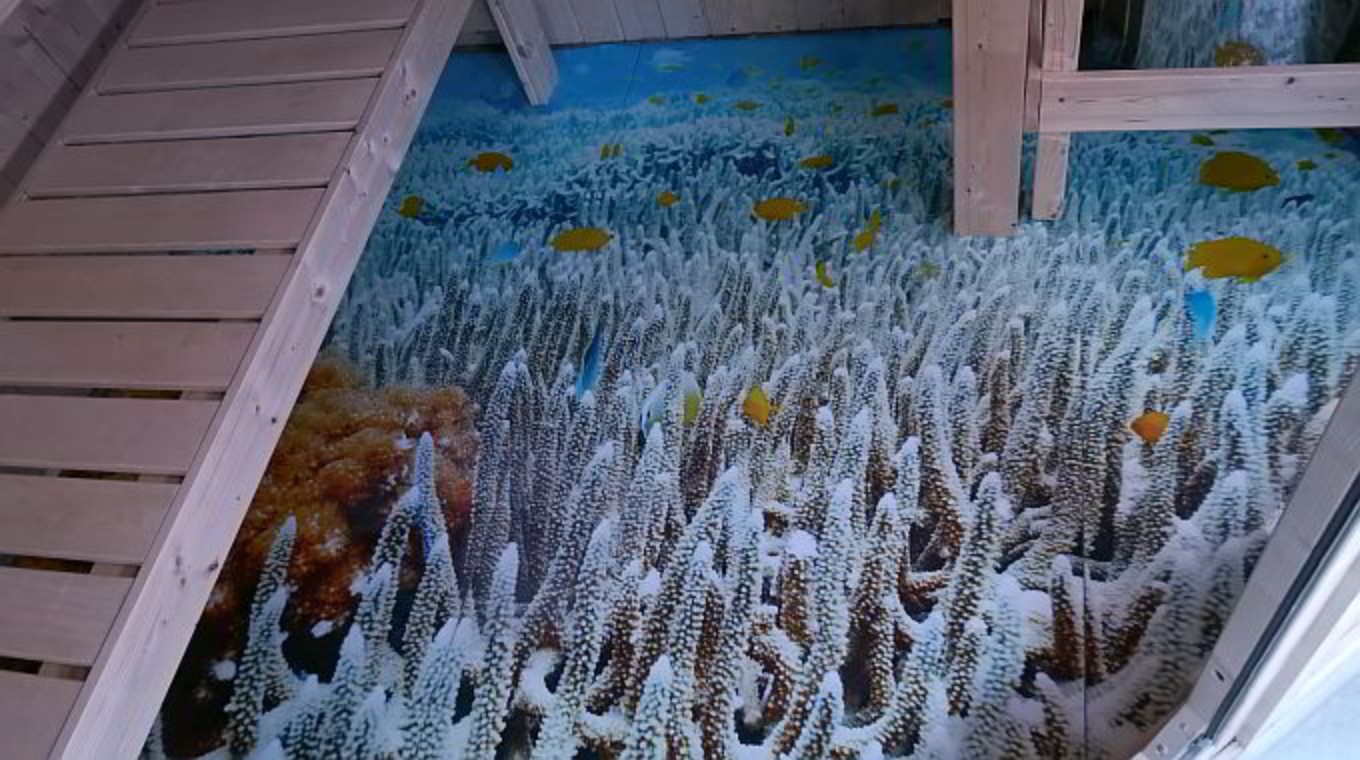 Neue Sauna mit 3 D Boden