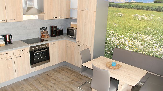 City Ferienhaus Daun, Küche mit Sitzecke
