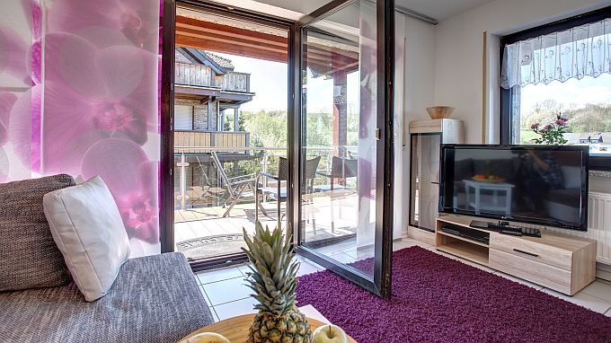 Ferienwohnung Seeblick, Ausgang zum Balkon