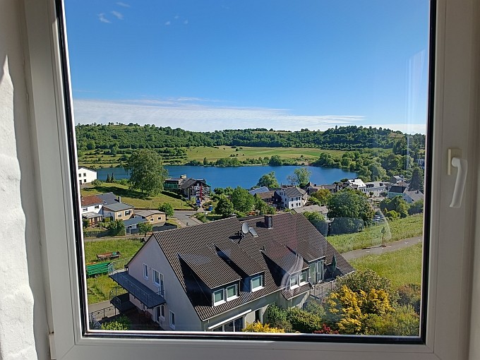 Ferienwohnung Traum-Seeblick, Blick aus dem Wohnraum