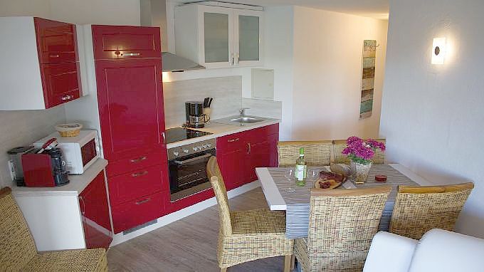Ferienwohnung Maarpanorama, Küche, Spülmaschine