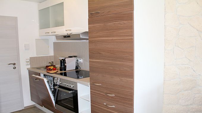 Apartment Seeidyll, Kühlschrank mit Gefrierfach
