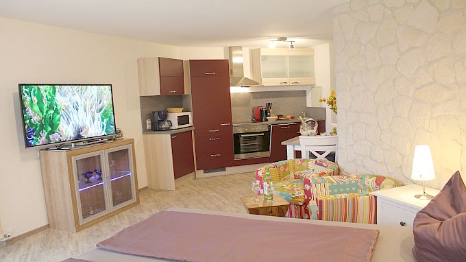Studio Vulkanpanorama, mit Einbauküche, HD TV
