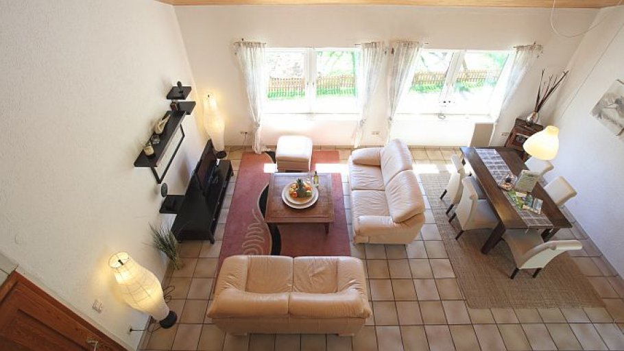 Ferienwohnung Wirschbach, Wohnraum von der Galerie